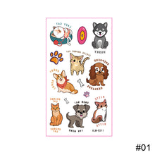 Load image into Gallery viewer, Cartoon Colorful Pet Tattoo Sticker Waterproof Sweatproof Cute Funny Pet Tattoo Sticker Body Art Tattoo for Kids