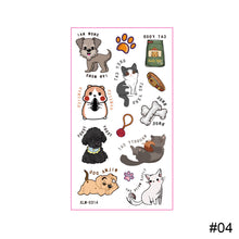Load image into Gallery viewer, Cartoon Colorful Pet Tattoo Sticker Waterproof Sweatproof Cute Funny Pet Tattoo Sticker Body Art Tattoo for Kids