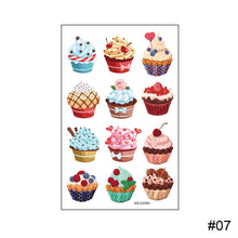 Load image into Gallery viewer, Children Cute Dessert Ice Cream Tattoo Sticker Waterproof Sweatproof Funny Tattoo Sticker Temporary Body Art Tattoo