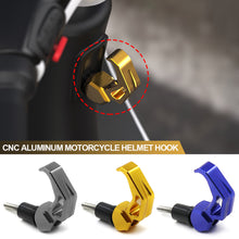 Load image into Gallery viewer, CNC Aluminum Motorcycle Helmet Hook Holder Cargo Hook Hook Luggage Bag Hanger Helmet Claw Accessories