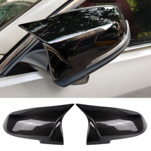 Load image into Gallery viewer, 2Pcs Car Rearview Mirror Cover Trims Side Wing Rear View Mirror Covers With Horn Styling For BMW 1 2 3 4 Series F20 F30 F31 F32 F36 2012 - UP 320i 328i 330d 335i M3 M4