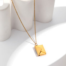Load image into Gallery viewer, Love Letter Envelope Pendant Necklace Customized Stainless Steel Jewelry Confession Love You for Valentine Day Mother Day Gift