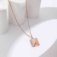 Load image into Gallery viewer, Love Letter Envelope Pendant Necklace Customized Stainless Steel Jewelry Confession Love You for Valentine Day Mother Day Gift