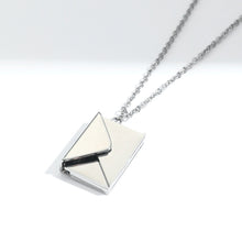 Load image into Gallery viewer, Love Letter Envelope Pendant Necklace Customized Stainless Steel Jewelry Confession Love You for Valentine Day Mother Day Gift