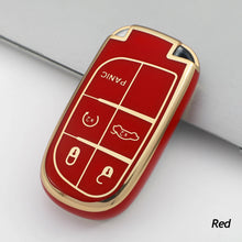 Load image into Gallery viewer, TPU Car Key Case Cover Fob For Jeep For Dodge Ram 1500 Journey Charger Dart Challenger Grand Cherokee Renegade Fiat Chrysler 300C