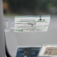 Load image into Gallery viewer, Transparent Car Vehicle Parking Ticket Receipt Permit Auto Fastener Card Bill Holder Clip Windshield Stickers Car Accessories