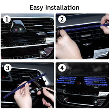 Load image into Gallery viewer, 1Pc Diamond Car Air Conditioner Outlet Decorative Strips Universal U Shape Clip Rhinestones Grille Sticker Auto Interior Accessories