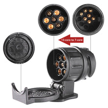 Load image into Gallery viewer, 13 To 7 Pin Plug Adapter Durable Trailer Connector 12V Towbar Towing Waterproof Plugs Socket Adapter Protect Connections RV Accessories