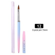 Load image into Gallery viewer, 15 Size DIY Soft French Nail Art Brush Painting Brush Flower Design Acrylic Line Drawing Pen Nail Gel Brush Manicure Tool