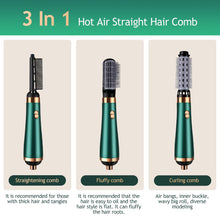 Load image into Gallery viewer, 3 In 1 Hot Air Comb Straight Coil Hair Dryer Hair Conditioner Egg Roll Temperature Control Protection Hair Styling Comb