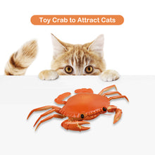 Load image into Gallery viewer, Smart Simulated Crab Cat Toys Interactive Electric Battery Stuffed Toy Cat Teaser Self-Playing Kitten Toys for Cats Pet Supplies