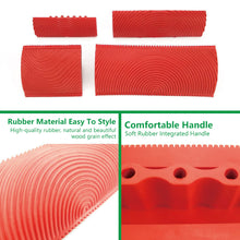 Load image into Gallery viewer, 2Pcs/set Rubber Roller Brush Imitation Wood Graining Wall Painting Tools Home Decoration Art Embossing DIY Brushing Tools Sets