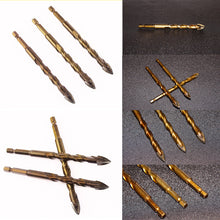 Load image into Gallery viewer, 3-12mm Cross Hex Tile Drill Bits for Glass Ceramic Concrete Hole Opener Hard Alloy Triangle Carbide Drills Bit Tools