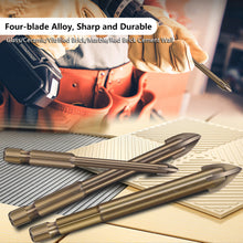 Load image into Gallery viewer, 3-12mm Tungsten Carbide Glass Drill Bit Cross Spear Head Drill Bits Alloy Carbide Point with 4 Cutting Edges Drilling Tool Hole Opener for Wall