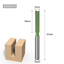 Load image into Gallery viewer, 1/7Pcs 6MM 1/4" Shank Flush Trim Router Bit Tungsten Carbide Single Double Flute Router Bit Wood Milling Cutter for Woodwork Tool