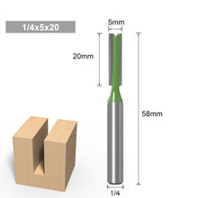 Load image into Gallery viewer, 1/7Pcs 6MM 1/4" Shank Flush Trim Router Bit Tungsten Carbide Single Double Flute Router Bit Wood Milling Cutter for Woodwork Tool