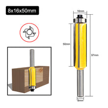 Load image into Gallery viewer, 1/3pc 8MM Shank Z4 Flush Trim Router Bit with 4 Blade Top & Bottom Bearing Bits Wood Milling Cutter for Woodwork Tool