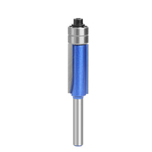 Load image into Gallery viewer, 1/4pcs 1/4" Shank Trim Router Bit with 2 Blade Double Bearing Bits Wood Milling Cutter for Woodwork Tool