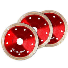 Load image into Gallery viewer, 105/115/125mm Turbo Diamond Saw Blade Porcelain Tile Ceramic Blades Granite Marble Dry/Wet Cutting Disc for Angle Grinder