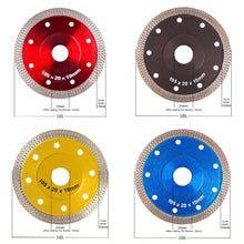 Load image into Gallery viewer, 105/115/125mm Turbo Diamond Saw Blade Porcelain Tile Ceramic Blades Granite Marble Dry/Wet Cutting Disc for Angle Grinder