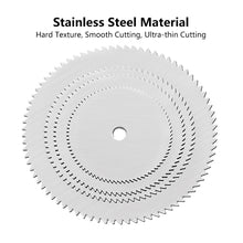 Load image into Gallery viewer, 6Pcs/set Stainless Steel Slice Metal Mini Circular Saw Blade Set Metal Cutting Disc with 1 Mandrel for Rotary Tool Wood Cutter 16 18 22 25 32mm