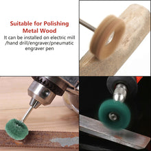 Load image into Gallery viewer, 10pcs Mini Drill Abrasive Brush Nylon Buffing Sanding Head Polishing Wheel with 3mm Shank for Rotary Tool Accessories Set Rust Remover