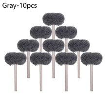 Load image into Gallery viewer, 10pcs Mini Drill Abrasive Brush Nylon Buffing Sanding Head Polishing Wheel with 3mm Shank for Rotary Tool Accessories Set Rust Remover