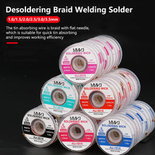 Load image into Gallery viewer, 1/1.5/2.5/3/3.5mm Width 1.5M Length Desoldering Braid Welding Solder Remover Wick Wire Tin Sucker Cable Lead Cord Flux Repair Tool