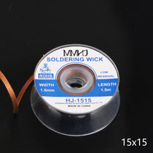 Load image into Gallery viewer, 1/1.5/2.5/3/3.5mm Width 1.5M Length Desoldering Braid Welding Solder Remover Wick Wire Tin Sucker Cable Lead Cord Flux Repair Tool
