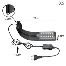 Load image into Gallery viewer, LED Aquarium Fish Tank Light Clip-on 5W/10W/15W LED Plants Grow Lights Aquatic Freshwater Aquarium Lamps Waterproof 220V EU Plug