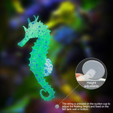 Load image into Gallery viewer, Silicone Artificial Luminous Glowing Effect Sea Horse Fish Tank Simulation Jellyfish Hippocampus Ornament Decoration Landscape