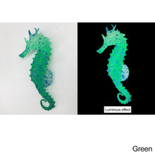 Load image into Gallery viewer, Silicone Artificial Luminous Glowing Effect Sea Horse Fish Tank Simulation Jellyfish Hippocampus Ornament Decoration Landscape