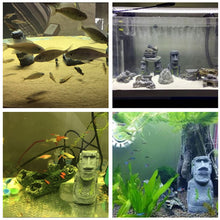 Load image into Gallery viewer, Easter Island Stone Statue Resin Ornament Fish Tank Aquarium Decoration Gnome Terrarium Reptile Tank Artificial Stone Home Decor