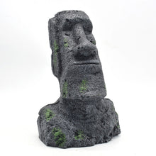 Load image into Gallery viewer, Easter Island Stone Statue Resin Ornament Fish Tank Aquarium Decoration Gnome Terrarium Reptile Tank Artificial Stone Home Decor