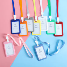 Load image into Gallery viewer, Lanyards ID Card Holder Bank Bus Pass Card Case Cover Men Women's Bank Credit Card Holder Strap Cardholder
