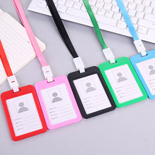 Load image into Gallery viewer, Lanyards ID Card Holder Bank Bus Pass Card Case Cover Men Women's Bank Credit Card Holder Strap Cardholder