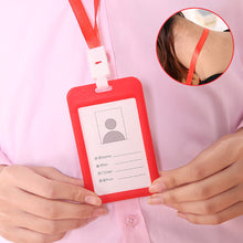 Load image into Gallery viewer, Lanyards ID Card Holder Bank Bus Pass Card Case Cover Men Women's Bank Credit Card Holder Strap Cardholder