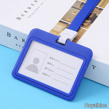 Load image into Gallery viewer, Lanyards ID Card Holder Bank Bus Pass Card Case Cover Men Women's Bank Credit Card Holder Strap Cardholder