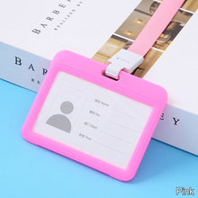 Load image into Gallery viewer, Lanyards ID Card Holder Bank Bus Pass Card Case Cover Men Women's Bank Credit Card Holder Strap Cardholder