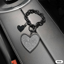 Load image into Gallery viewer, Diamond-encrusted Love Car Key Chain Pendant Microfiber Leather Keychain Bling Auto Styling Car Accessories