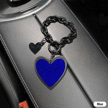 Load image into Gallery viewer, Diamond-encrusted Love Car Key Chain Pendant Microfiber Leather Keychain Bling Auto Styling Car Accessories