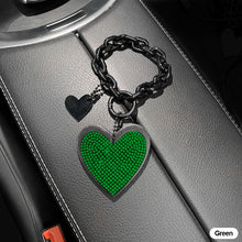 Load image into Gallery viewer, Diamond-encrusted Love Car Key Chain Pendant Microfiber Leather Keychain Bling Auto Styling Car Accessories