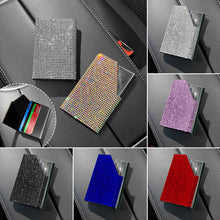 Load image into Gallery viewer, Bling Diamond Car Driver License Card Holder Driving License Credit Card Storage Interior Flip Ladies Girls Accessories