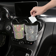 Load image into Gallery viewer, Crystal Car Trash Bin Garbage Dust Case Car Storage Box Trash Can Car Decor Bling Car Accessories Interior Vehicle for Woman