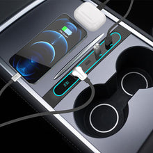 Load image into Gallery viewer, 27W Quick Charger LED Intelligent Docking Station USB/PD Shunt Hub Decoration Car Accessories For Tesla 2021-2022 Model 3 Model Y