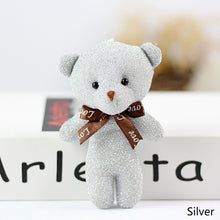 Load image into Gallery viewer, 1pc 12CM Teddy Bear Plush Toy with Ribbon Bow Siamese Bears Toys Key Chain Pendant Gifts for Children Kids Toy Wedding Gifts