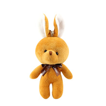 Load image into Gallery viewer, 1pc 16CM Plush Toy Rabbit with Ribbon Bow Siamese Rabbits Toys Key Chain Pendant Gifts for Children Kids Toy Wedding Gifts