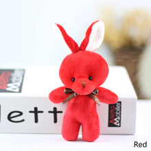 Load image into Gallery viewer, 1pc 16CM Plush Toy Rabbit with Ribbon Bow Siamese Rabbits Toys Key Chain Pendant Gifts for Children Kids Toy Wedding Gifts