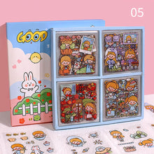 Load image into Gallery viewer, 100PCS Korean Style PVC Personality Hand Account Cute Cartoon Laser Waterproof Stickers DIY Material Girls Children's Toys Kawaii Gift