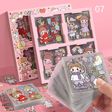 Load image into Gallery viewer, 100PCS Korean Style PVC Personality Hand Account Cute Cartoon Laser Waterproof Stickers DIY Material Girls Children's Toys Kawaii Gift